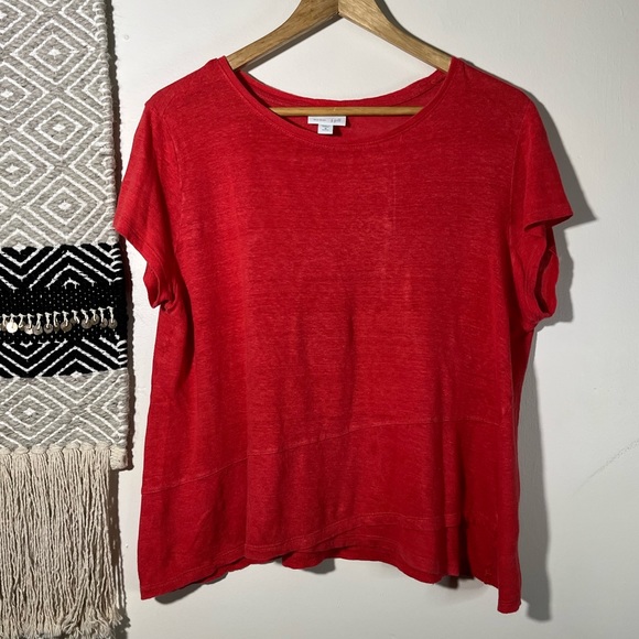 J. Jill Tops - J Jill love linen tomato red tee